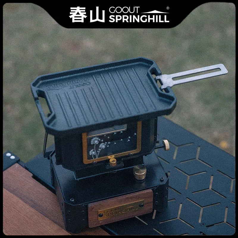 Mini Camping Grill Cast Iron Non-stick