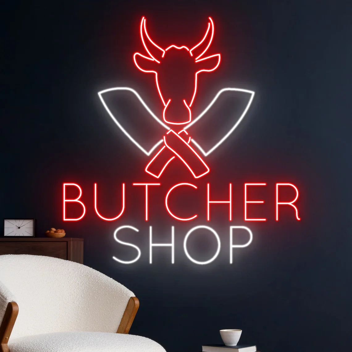 Meat Shop Neon Sign