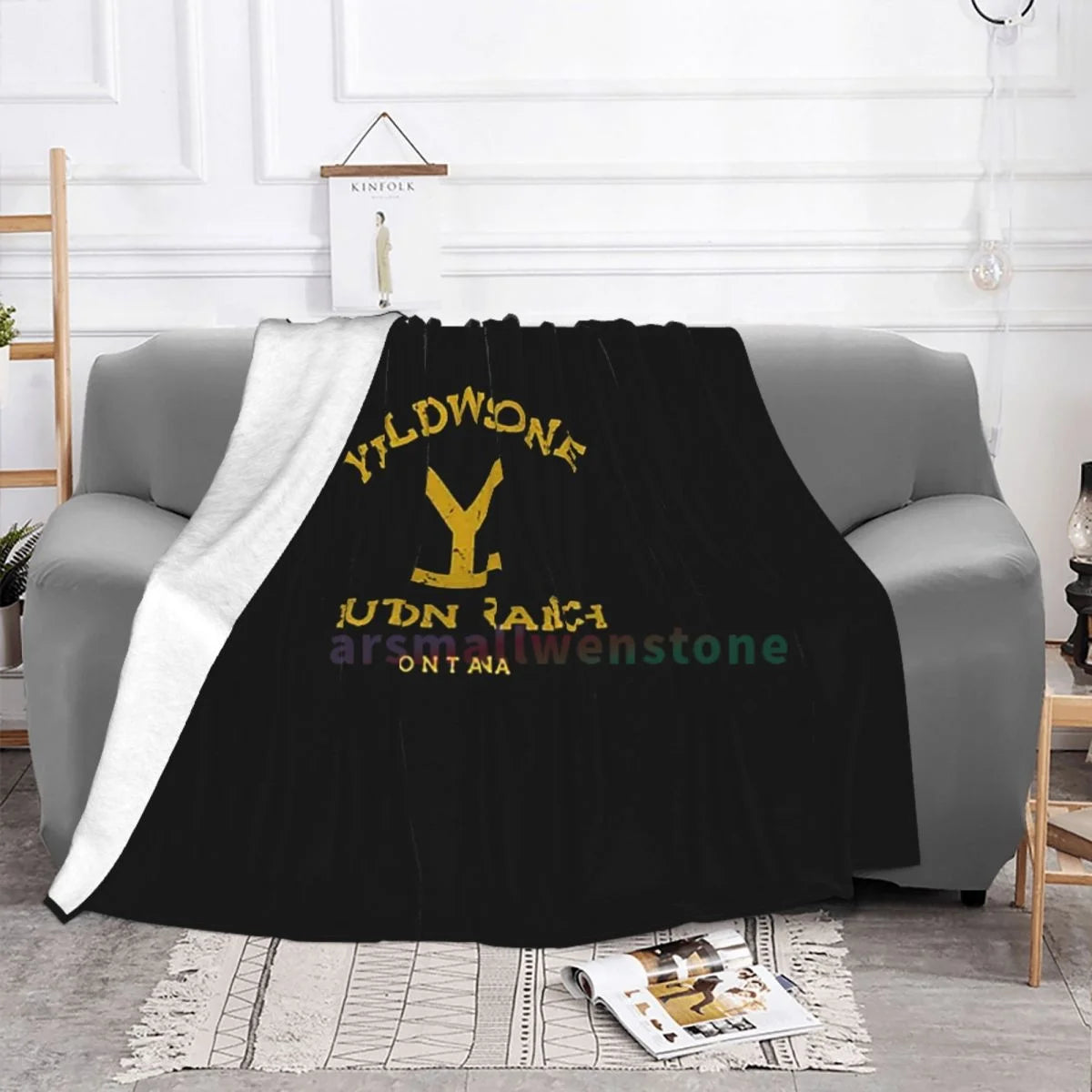 Yellowstones Dutton Ranch Flannel Fleece Blanket comforter