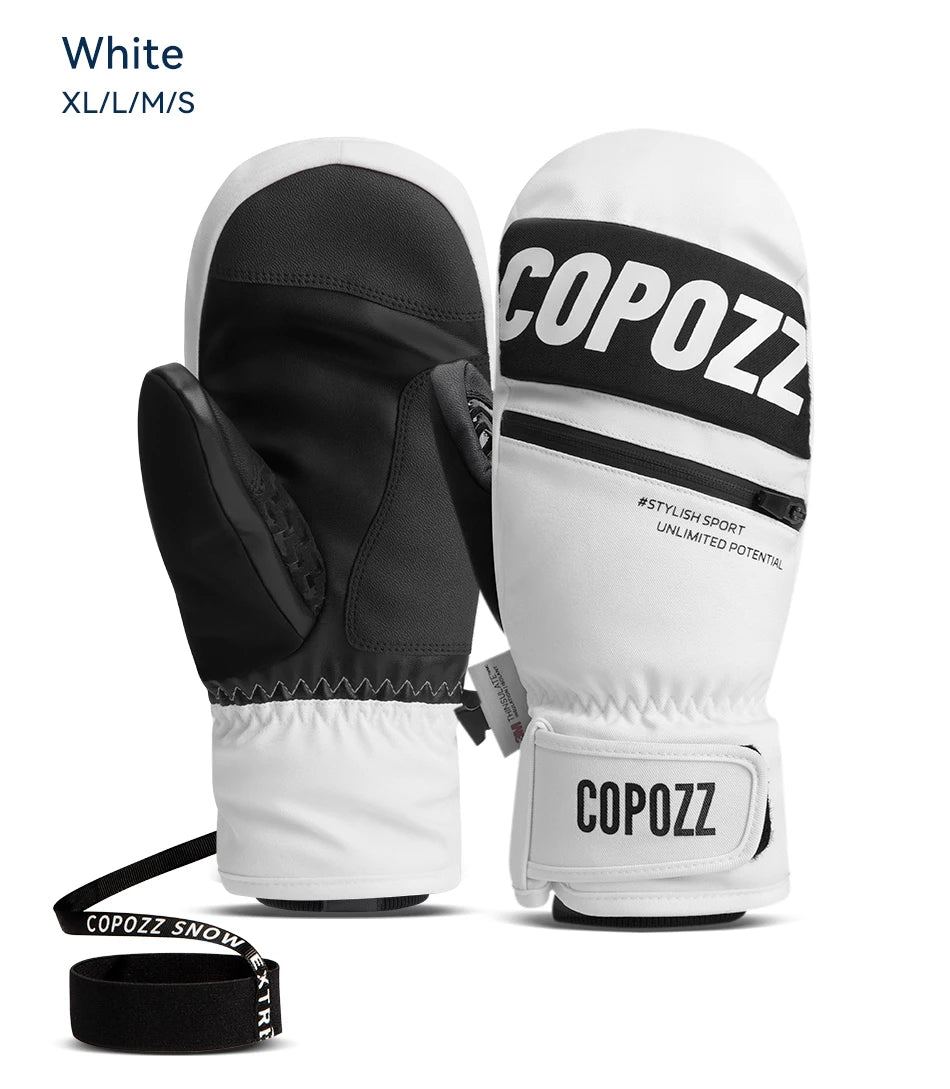 COPOZZ Upgrade Thicken Ski Gloves Winter Men Women 3M Thinsulate Thermal Snowboard Gloves Waterproof Warm Mittens Ski Gloves