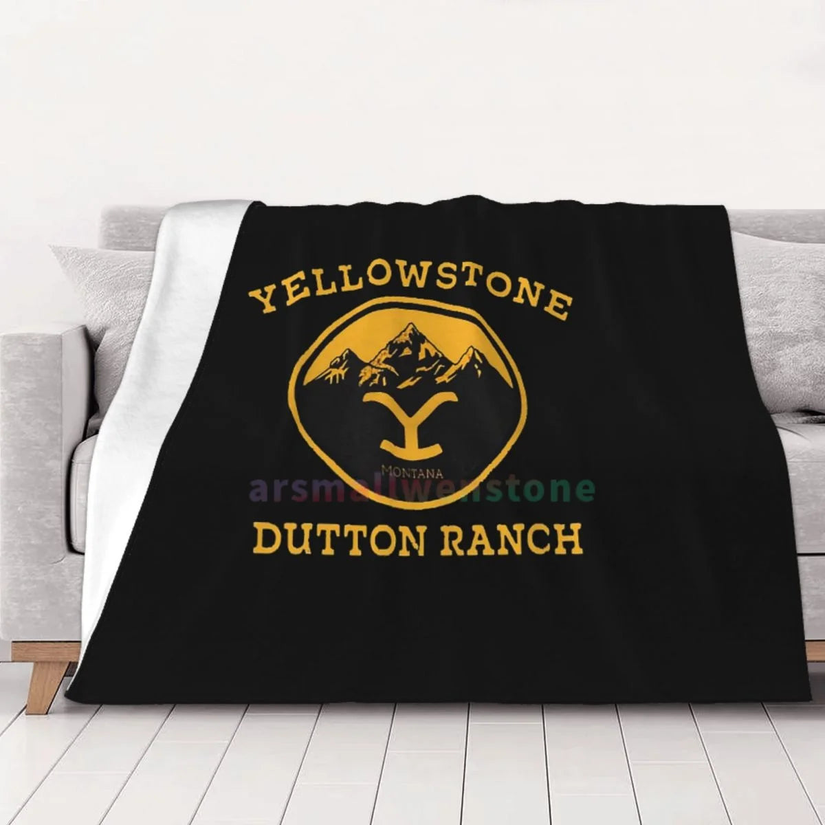 Yellowstones Dutton Ranch Flannel Fleece Blanket comforter