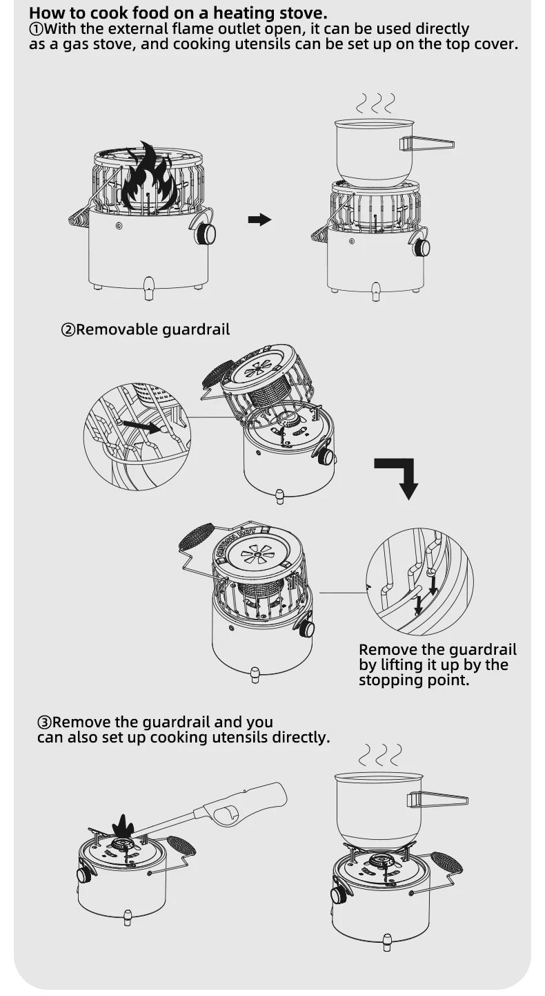 Naturehike BLACKDOG Multifunctional Heating Stove 2480W High Power Outdoor Winter Heater Gas Stove Camping Liquefied Burner