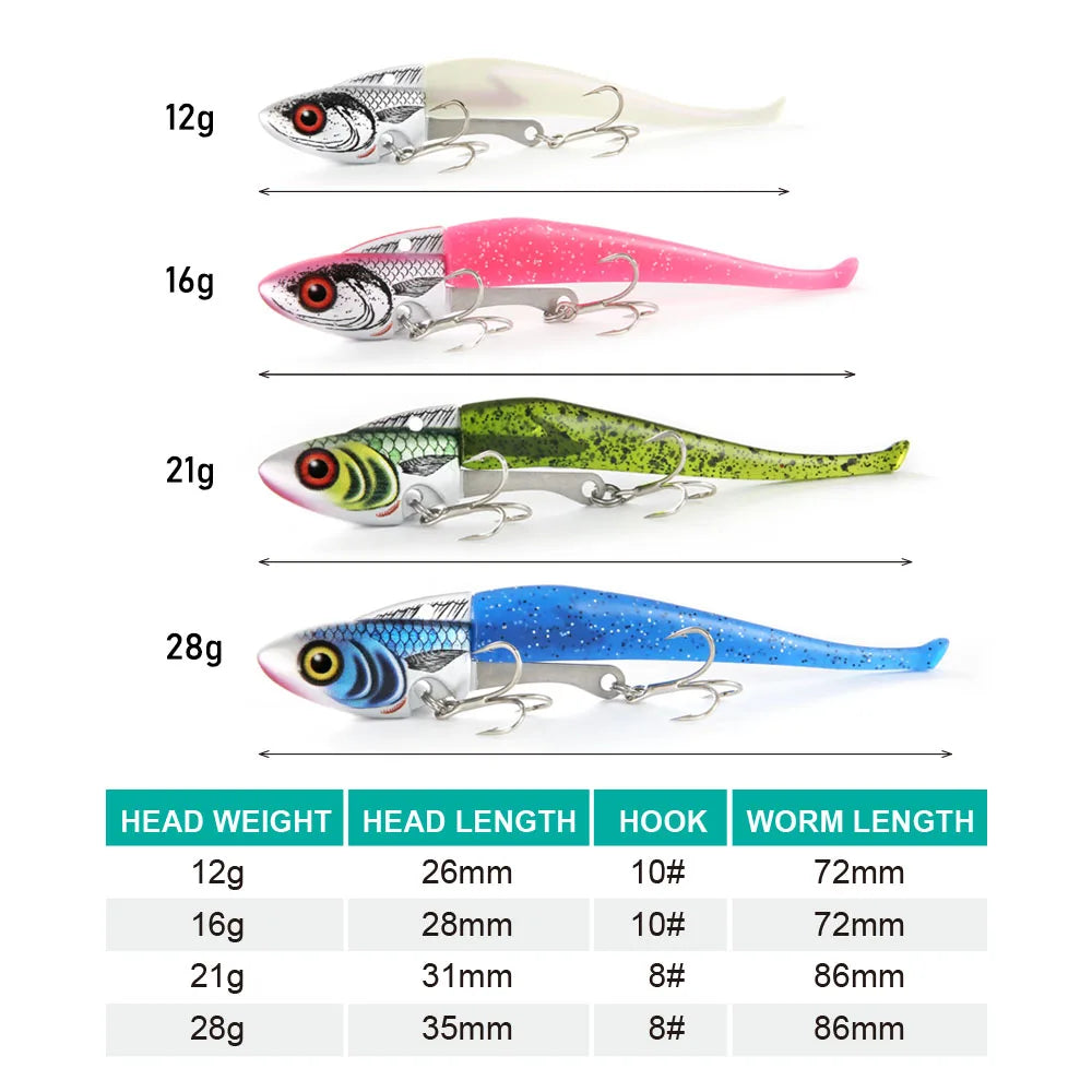 VIB II Jig Head Plus Lures