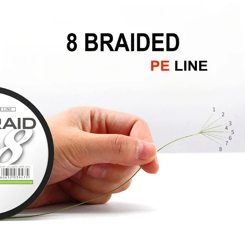 DAIWAPE Fishing Line J-Braid 300M PE 8 strands Fishing Line 14-100LB Japan 8X Braided Fishing Line