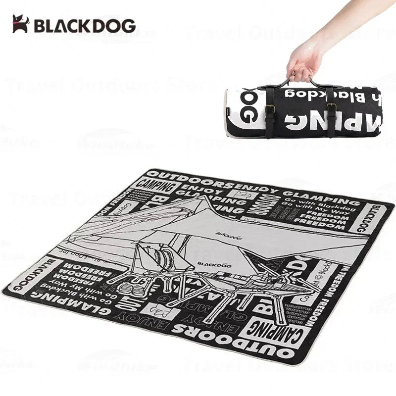 BLACK DOG Waterproof 200x200cm Portable Camping Mat 1.69kg Ultralight Picnic Pad Bottom PE Aluminum Film Waterproof Travel Mat