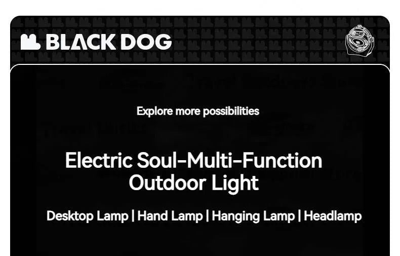 Naturehike Blackdog Camping Light Portable Type-C Rechargeable IPX3 Waterproof Life Emergency Light