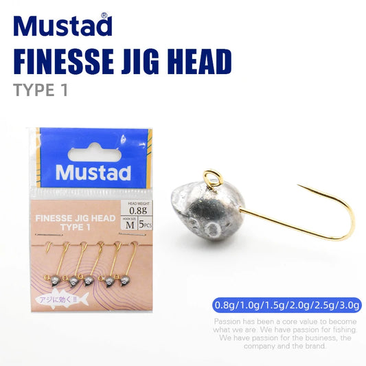 Mustad Finesse Jig Head Hooks 0.8g 1.0g 1.5g 2.0g 2.5g 3.0g