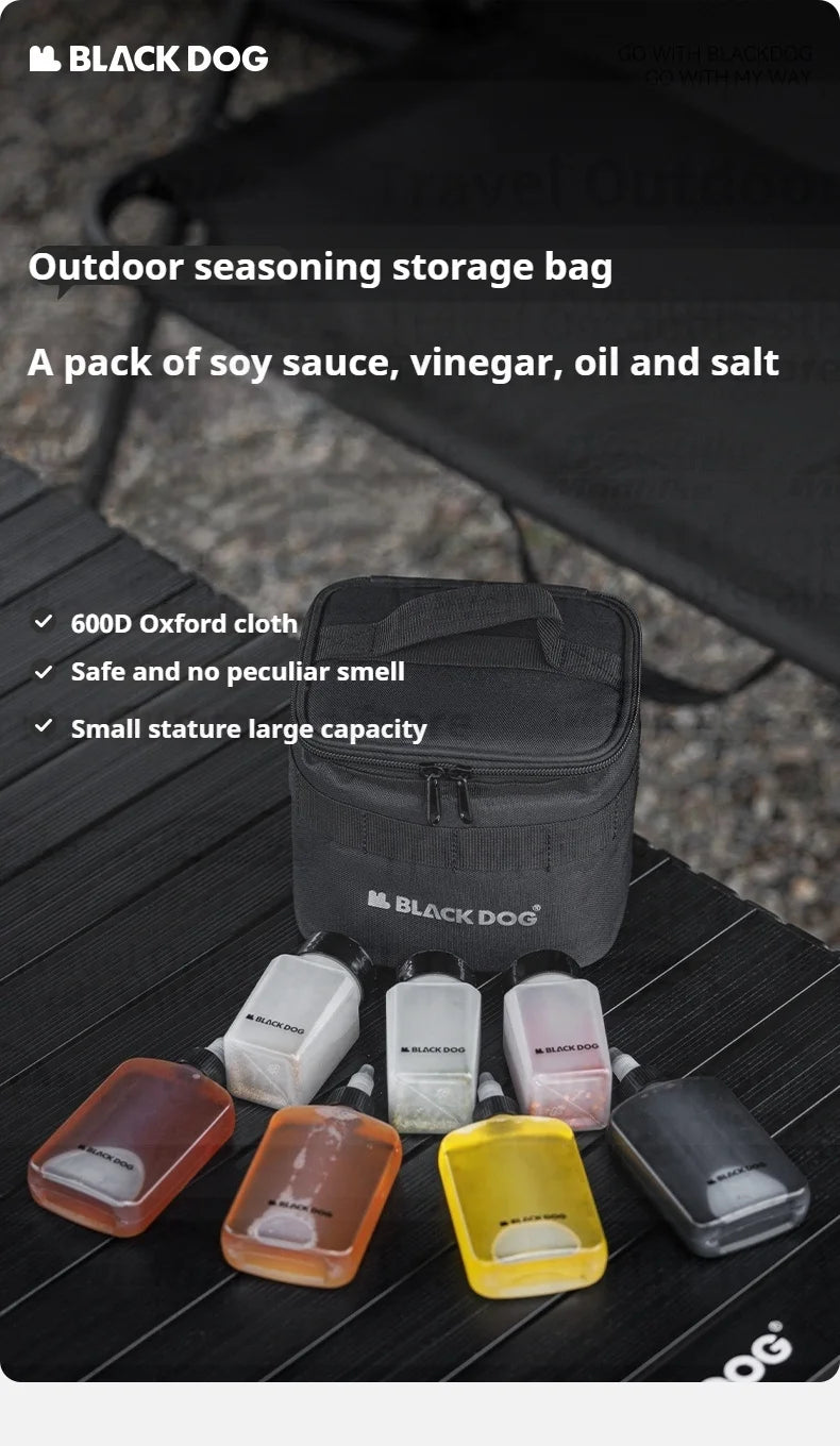 Naturehike BLACKDOG Outdoor Seasoning Storage Bag Spice Containers Ultralight Travel Camping Seasoning Spice Kit Set Portable