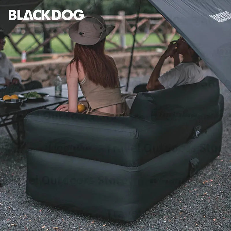 Naturehike Blackdog Air Sofa 1-2 Person Camping Chair Outdoor Beach Inflatable Seat with Pump Folding Backrest Armchair Portable