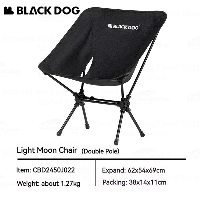 Naturehike BLACKDOG Lightweight Moon Chair Aluminum Double Single Fishing Director Chair Portable