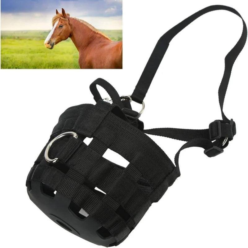 Horse Grazing Muzzle Pony-Full Size Horses Adjustable