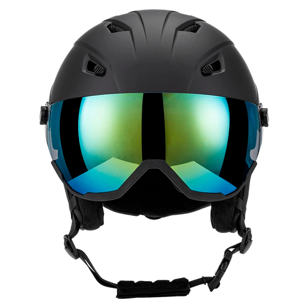 LIXADA Integrated Ski Helmet Men and Women Snowboard Helmet with Removable Visor Goggles Men and Women ‘s Snowboard Wear