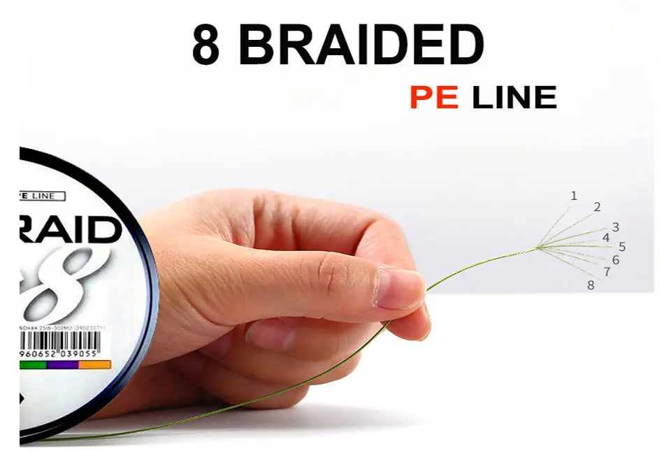 DAIWAPE 8 Braided Fishing Line - Length:500m/550yds, 30-80lb, Diameter:0.2-0.35mm Japan PE braided line J-Braid Line SEA FISHING