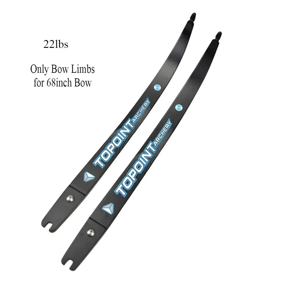 Archery Topoint 66/68/70inch ILF Recurve Bow 18-44lbs Right/Left Hand Magnesium-aluminum Alloy Bow Riser  Hunting Shooting