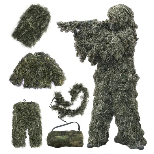 5pcs/set Camouflage Ghillie Suit Yowie Sniper