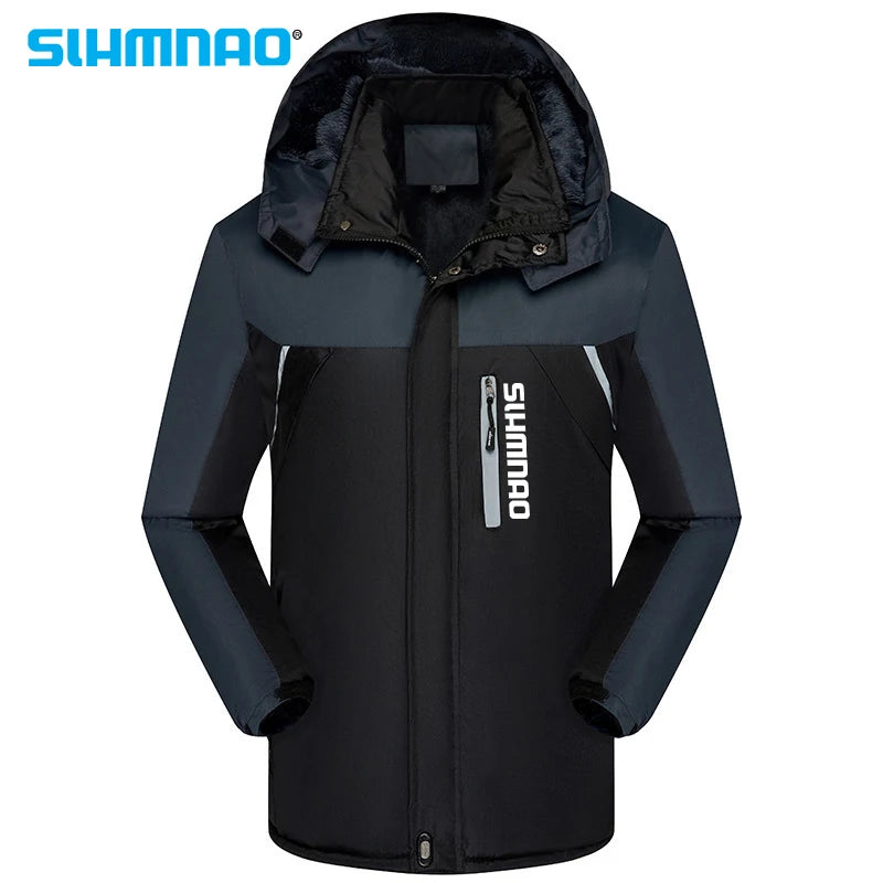 Winter fishing jacket, snow skiing jacket, windproof and waterproof.