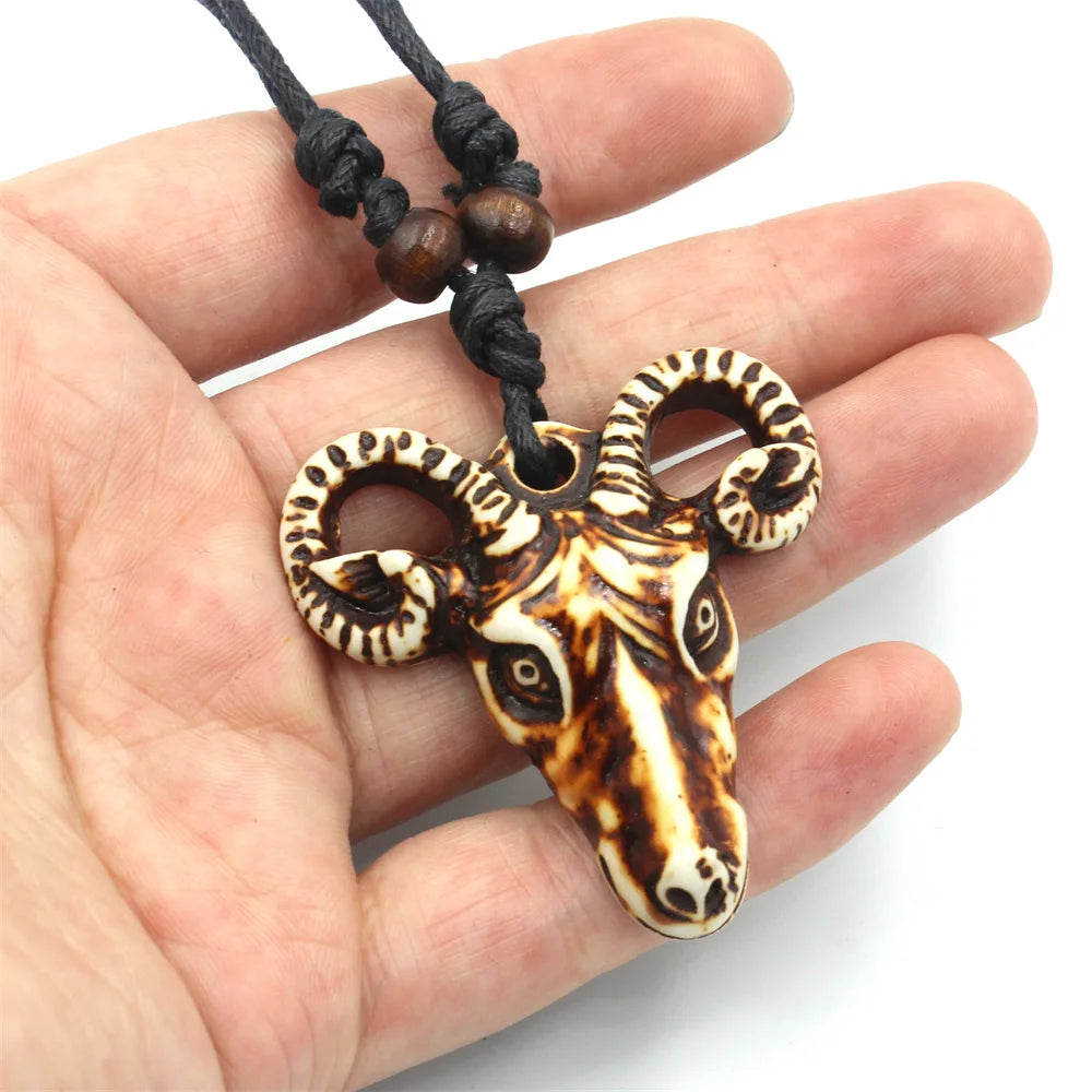 Men's Necklace Cow Skull Pendant