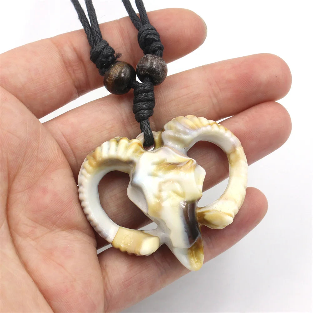 Men's Necklace Cow Skull Pendant