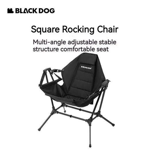 Naturehike BLACKDOG Rocking Chair Folding Portable Detachable Adjustable Outdoor Camping Travel Recliner Aluminum