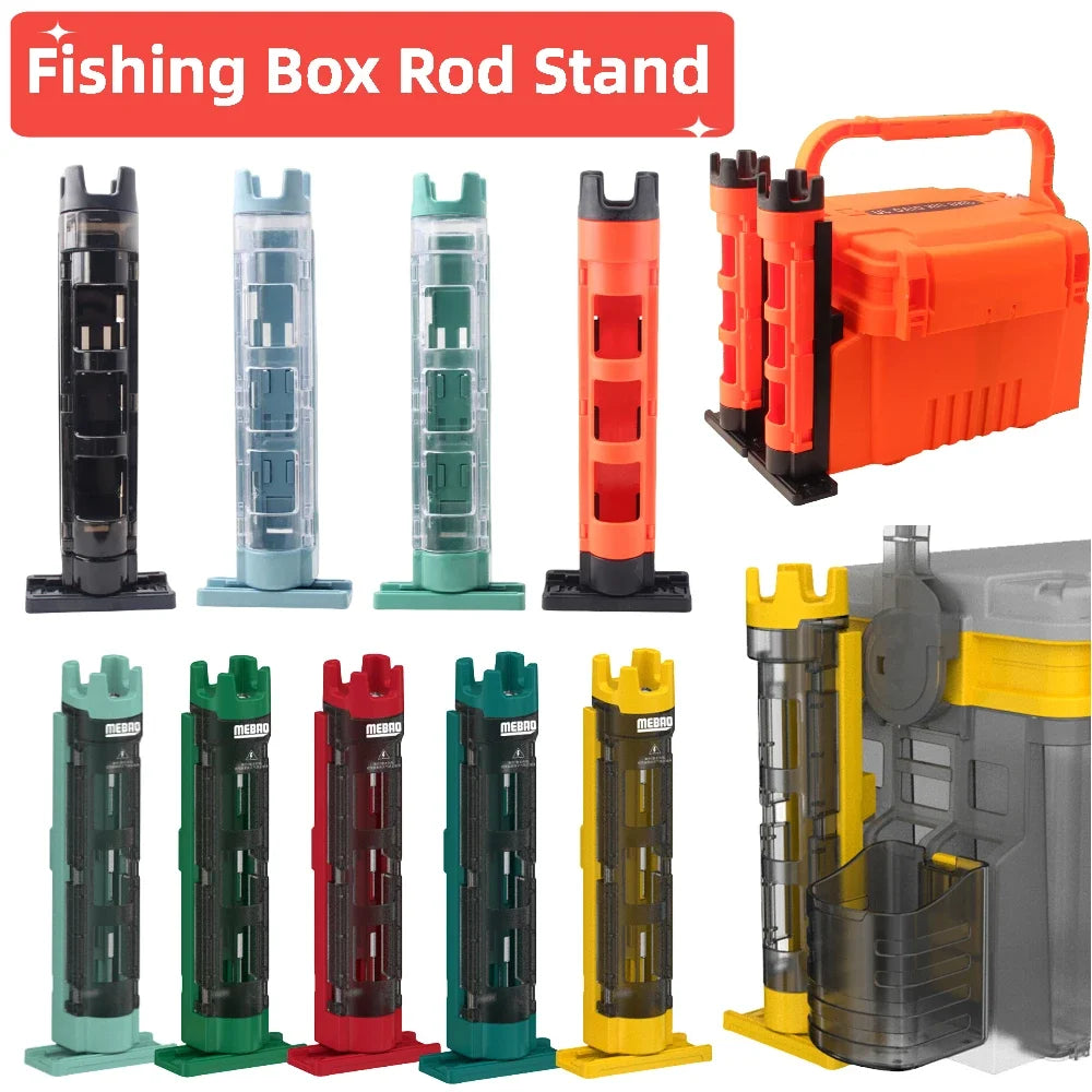 Portable Fishing Box Rod Stand Fishing Box Rod Barrel Holder