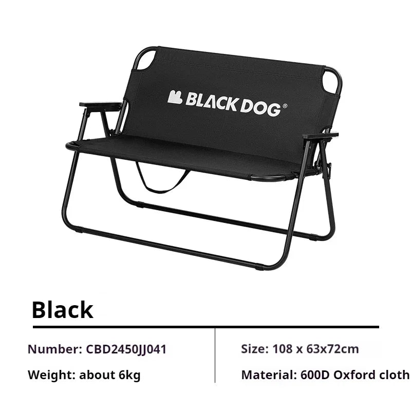 Naturehike BLACKDOG Outdoor Folding Chair Double Chair Portable Camping 600D Tear-resistant