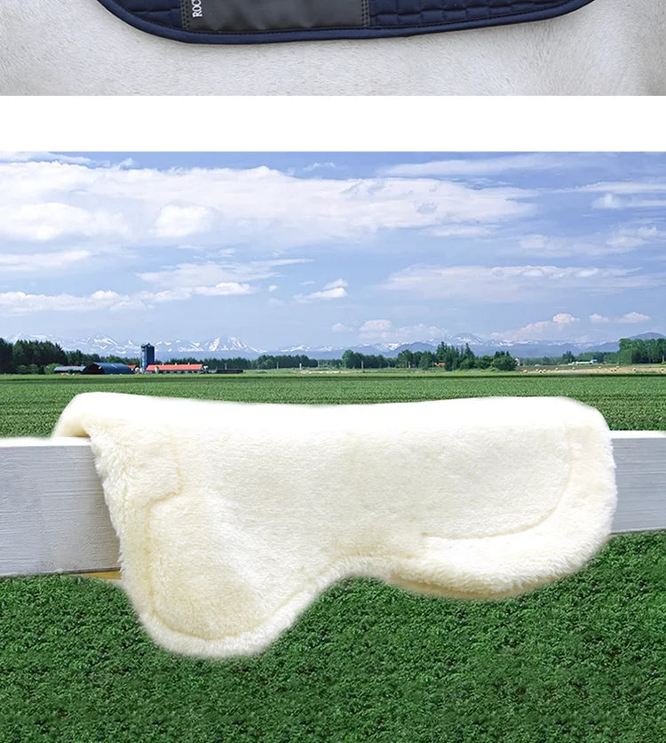 Cavassion fleece lined gel pad flexible saddle pad  non-slip gel pad