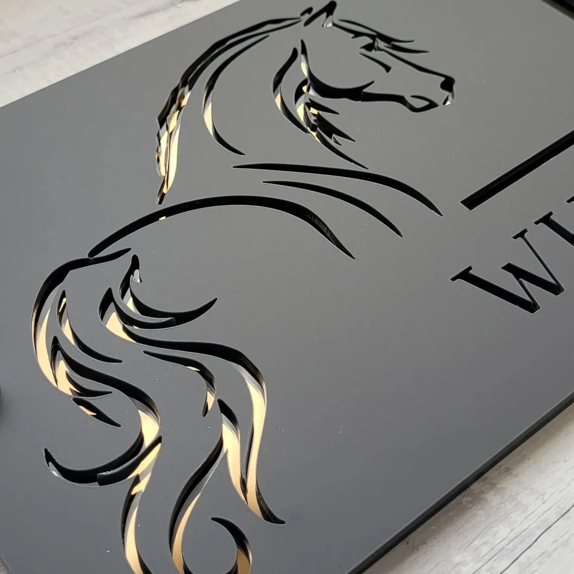 Equine Acrylic HOUSE SIGN 360mm x 180mm