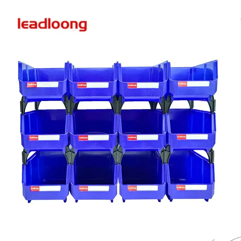 LEADLOONG V2 Part Bin 12pcs 8 X5x4in/20*13*11cm Sundries Tool Organizer Box Suitable For Office Desk And Car Accessories Storage