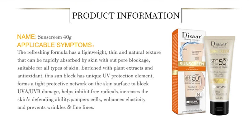 SPF50 Body Sunscreen Facial Whitening Sun Cream Sunblock Skin Protective Cream Anti-Aging Oil-control Moisturizing Body Lotion