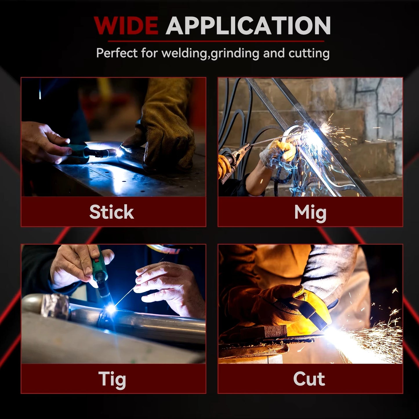 ARCCAPTAIN Welding Helmet Auto Darkening Welding Mask 4 Sensors Solar Cell Powered For TIG MIG ARC Welder