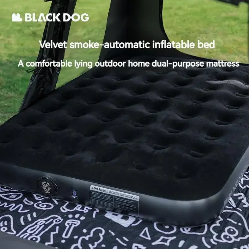 Naturehike BLACKDOG Outdoor Inflatable Bed Portable Camping PVC Mattress Built-in Pump 25CM Height Air Bed Automatic Inflatable