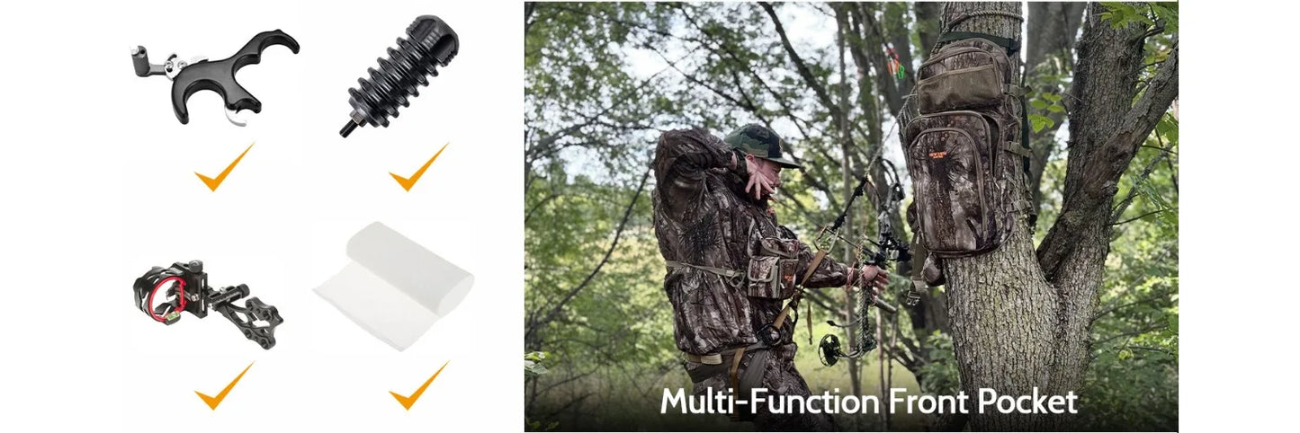 NEW VIEW Camo Bow Hunting Backpack for Men and Women, Saddle Hunting Back Pack with Bow Holder, Elk and Deer Hunting Bag