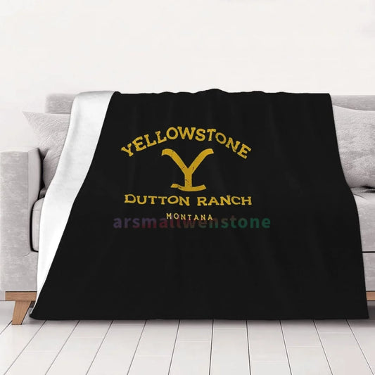 Yellowstones Dutton Ranch Flannel Fleece Blanket comforter