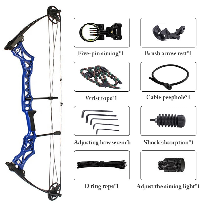 JUNXING M108 Compound Bow 30-55lbs Hunting Fishing Competition Compound Bow Archery