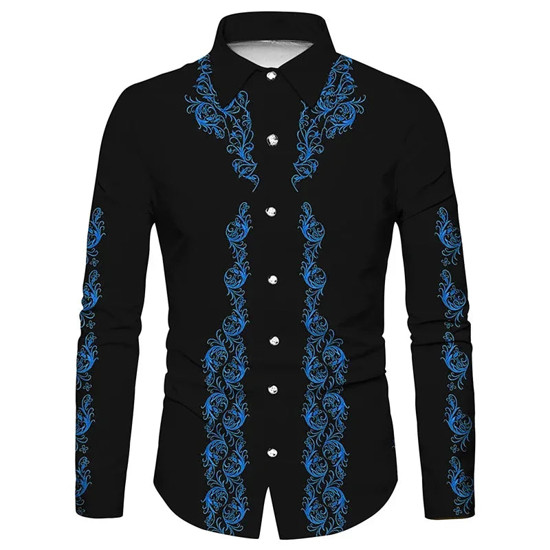 Wild Man Long Sleeve Western Shirts With Pearl Snaps