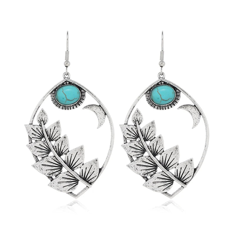 American Bohemian Leaf Earrings