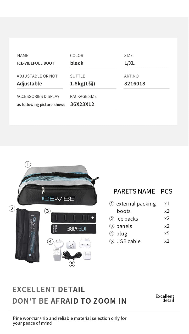 IceVibe Horse Boots, Ice compression