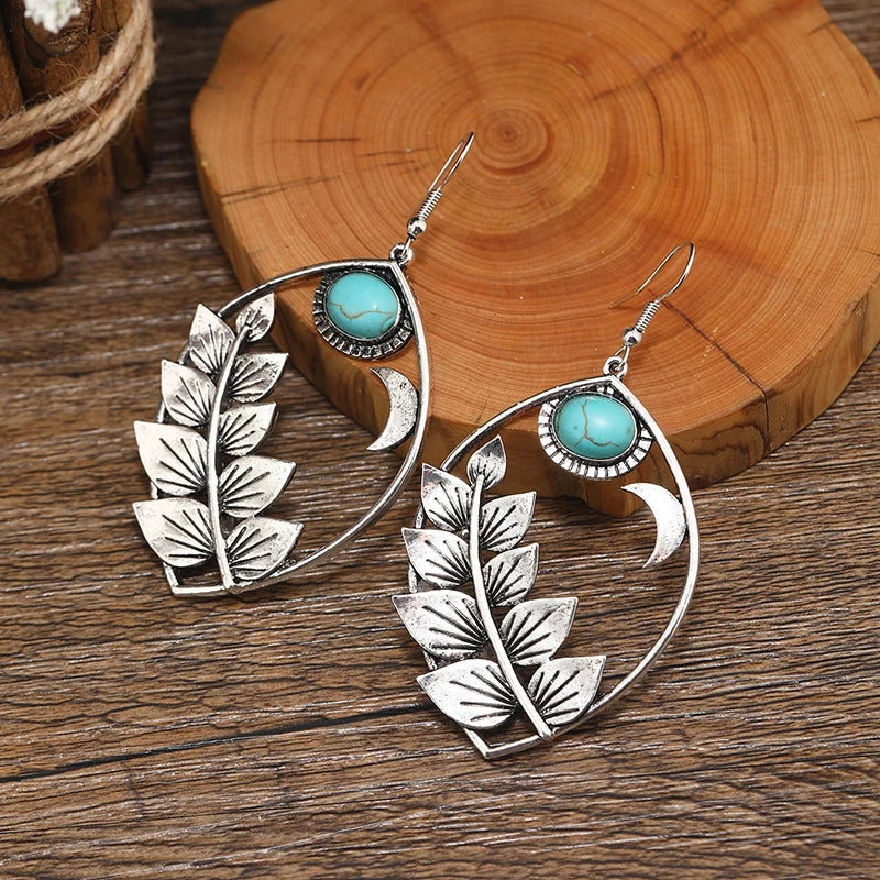 American Bohemian Leaf Earrings