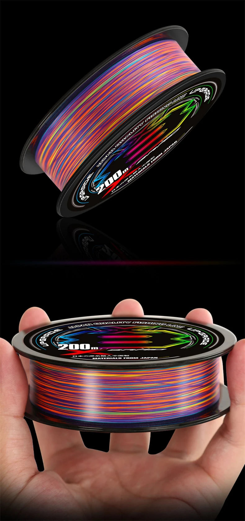 NEW Japan Original Xbraid Upgrade X8 Never Fade Multicolor Multifilament Line Fishing 1000M/500M/300M