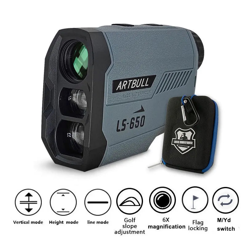 ARTBULL  Laser Rangefinder 1000M 650M Telescope with Flag-Lock Slope Pin Distance Meter for Hunting Monocular