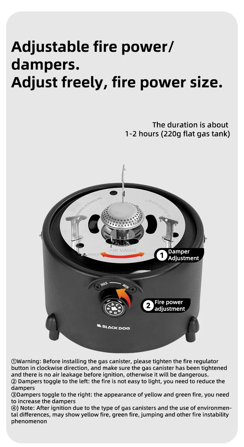 Naturehike BLACKDOG Multifunctional Heating Stove 2480W High Power Outdoor Winter Heater Gas Stove Camping Liquefied Burner