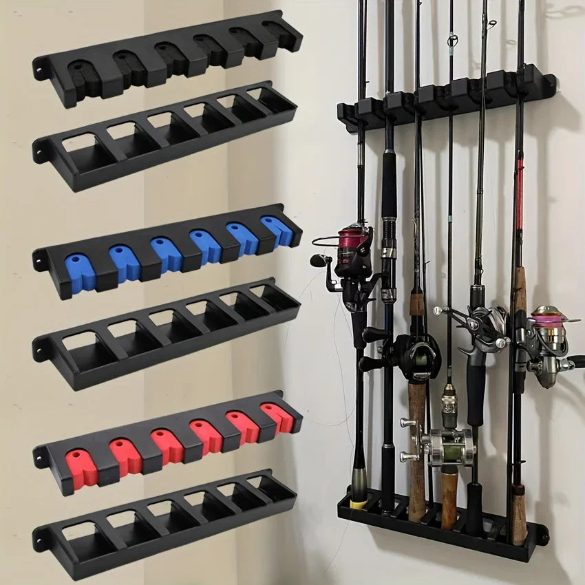 Wall mount fishing rods rack