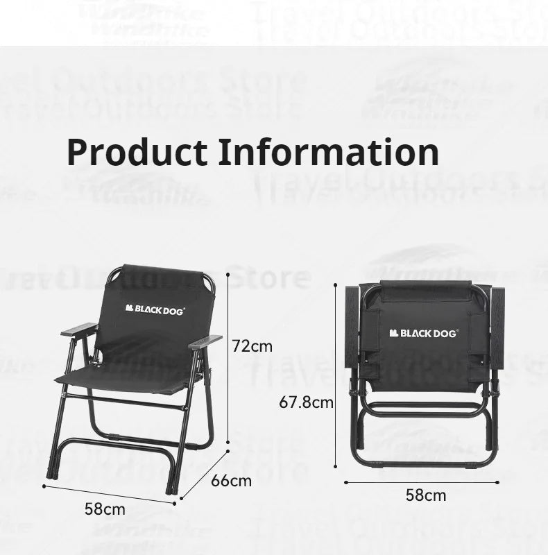 Naturehike BLACKDOG Camping Chair 120kg Rated