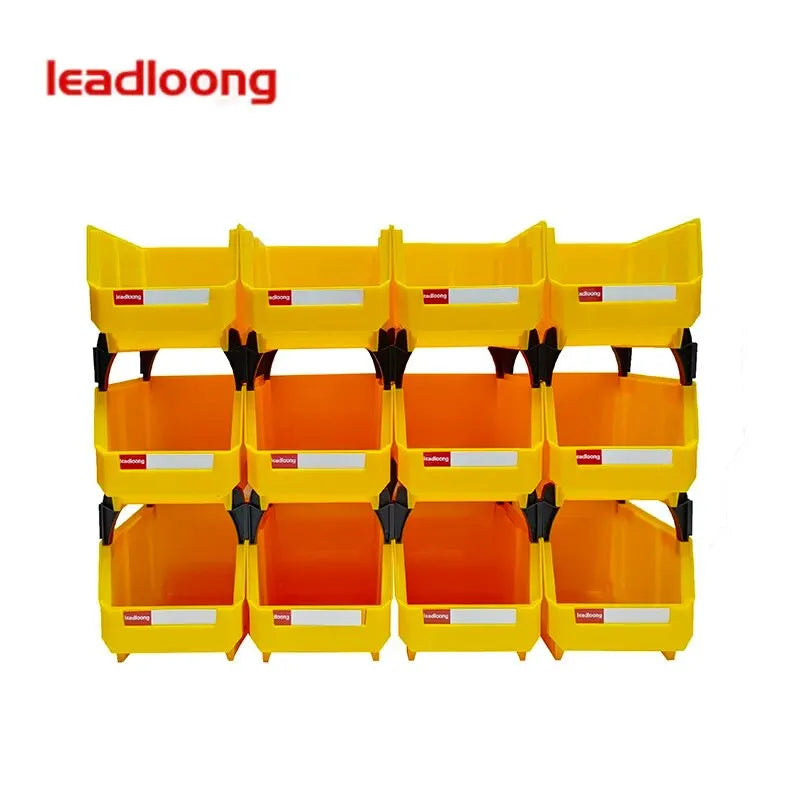 LEADLOONG V2 Part Bin 12pcs 8 X5x4in/20*13*11cm Sundries Tool Organizer Box Suitable For Office Desk And Car Accessories Storage