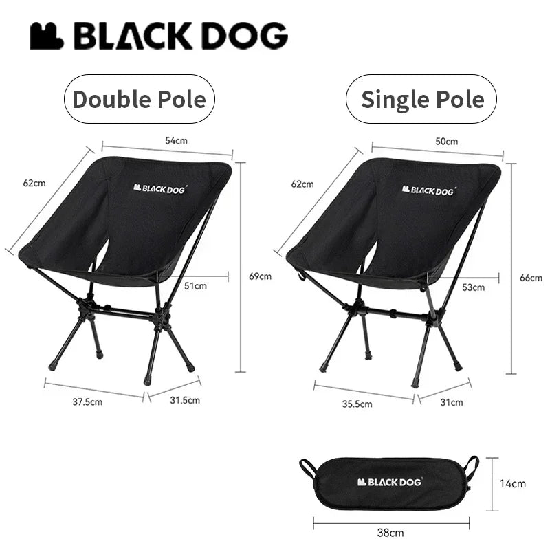 Naturehike BLACKDOG Lightweight Moon Chair Aluminum Double Single Fishing Director Chair Portable