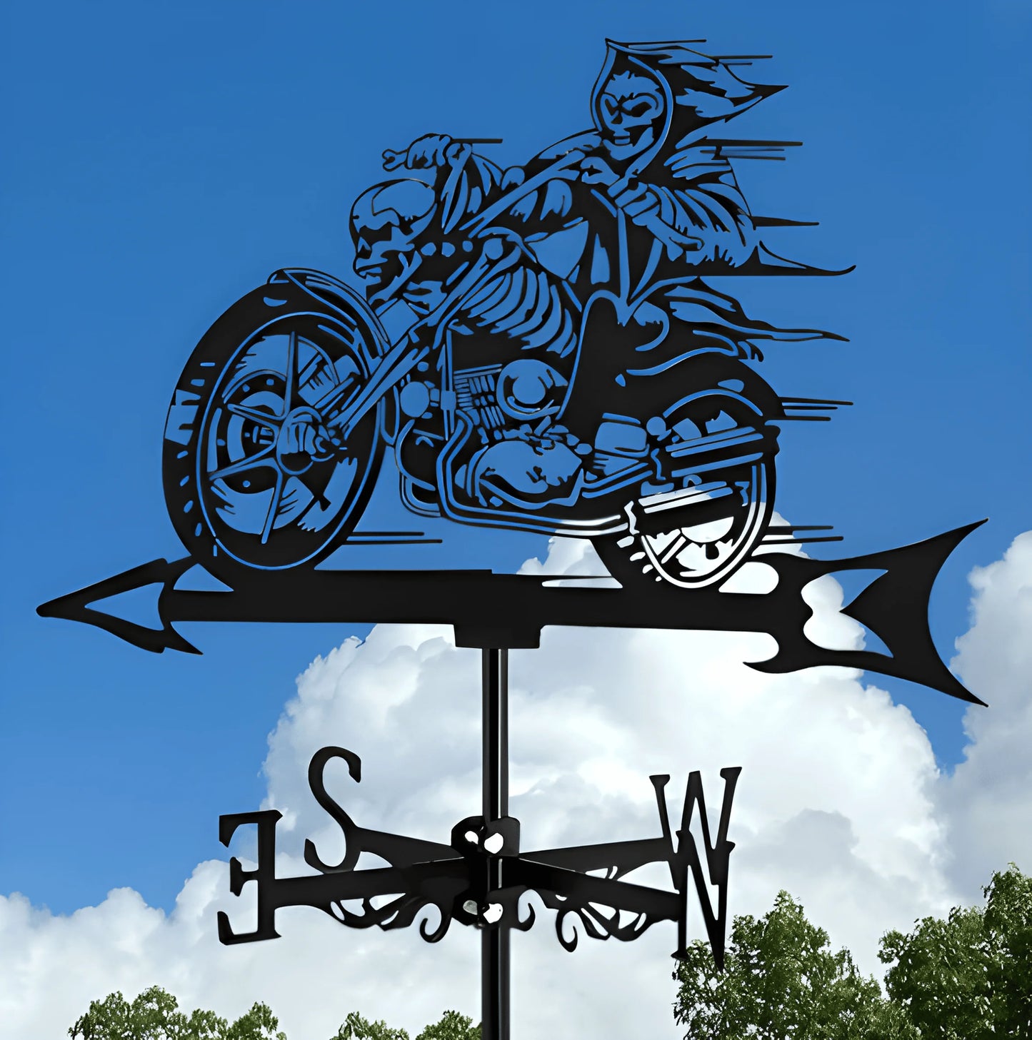 Wrought Iron Fishing Weathervane