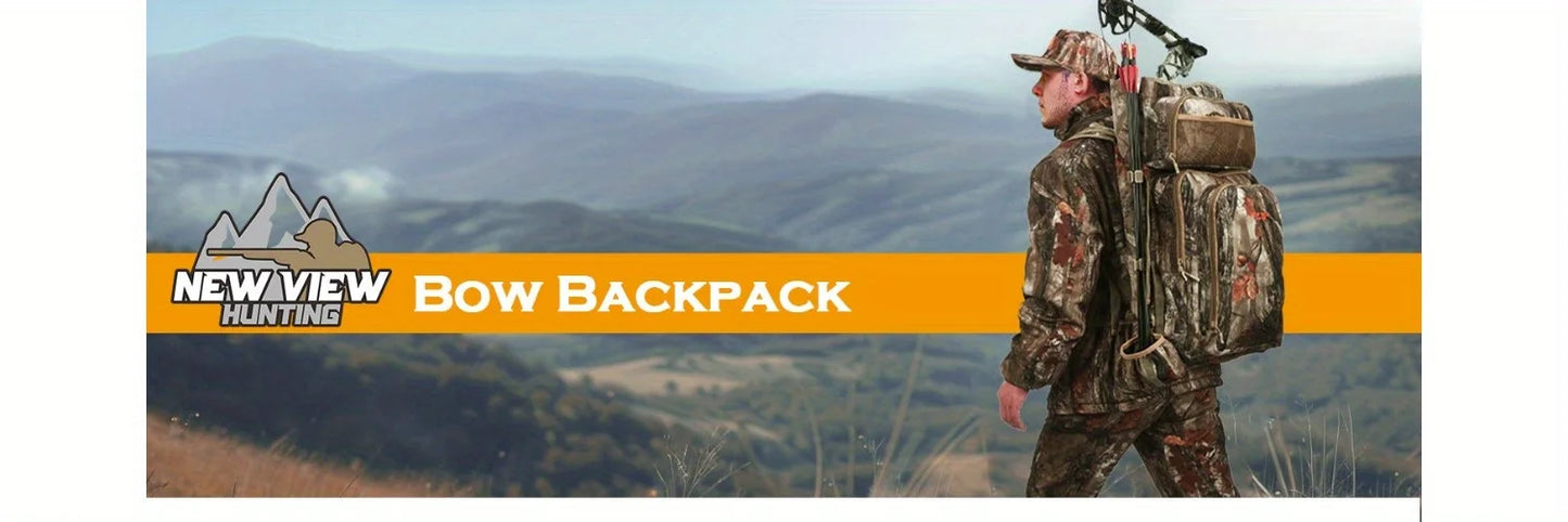 NEW VIEW Camo Bow Hunting Backpack for Men and Women, Saddle Hunting Back Pack with Bow Holder, Elk and Deer Hunting Bag