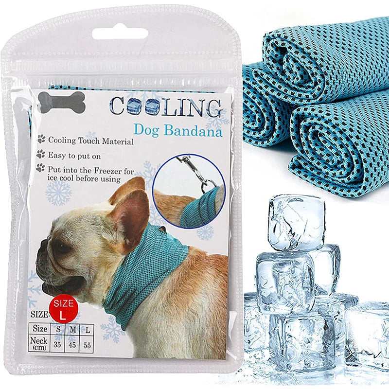 Dog Ice Cooling Bandana With Lead Attachment