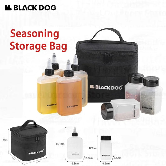 Naturehike BLACKDOG Outdoor Seasoning Storage Bag Spice Containers Ultralight Travel Camping Seasoning Spice Kit Set Portable