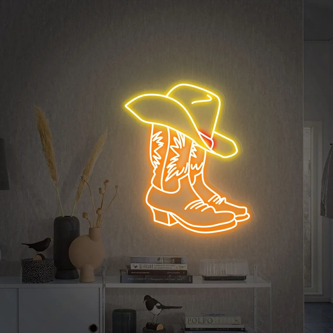 Cowboy/Girl's Boots Neon Sign Cowboy Hat Led Sign